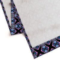  Pink and Blue Kaleidoscope Quatrefoil Large