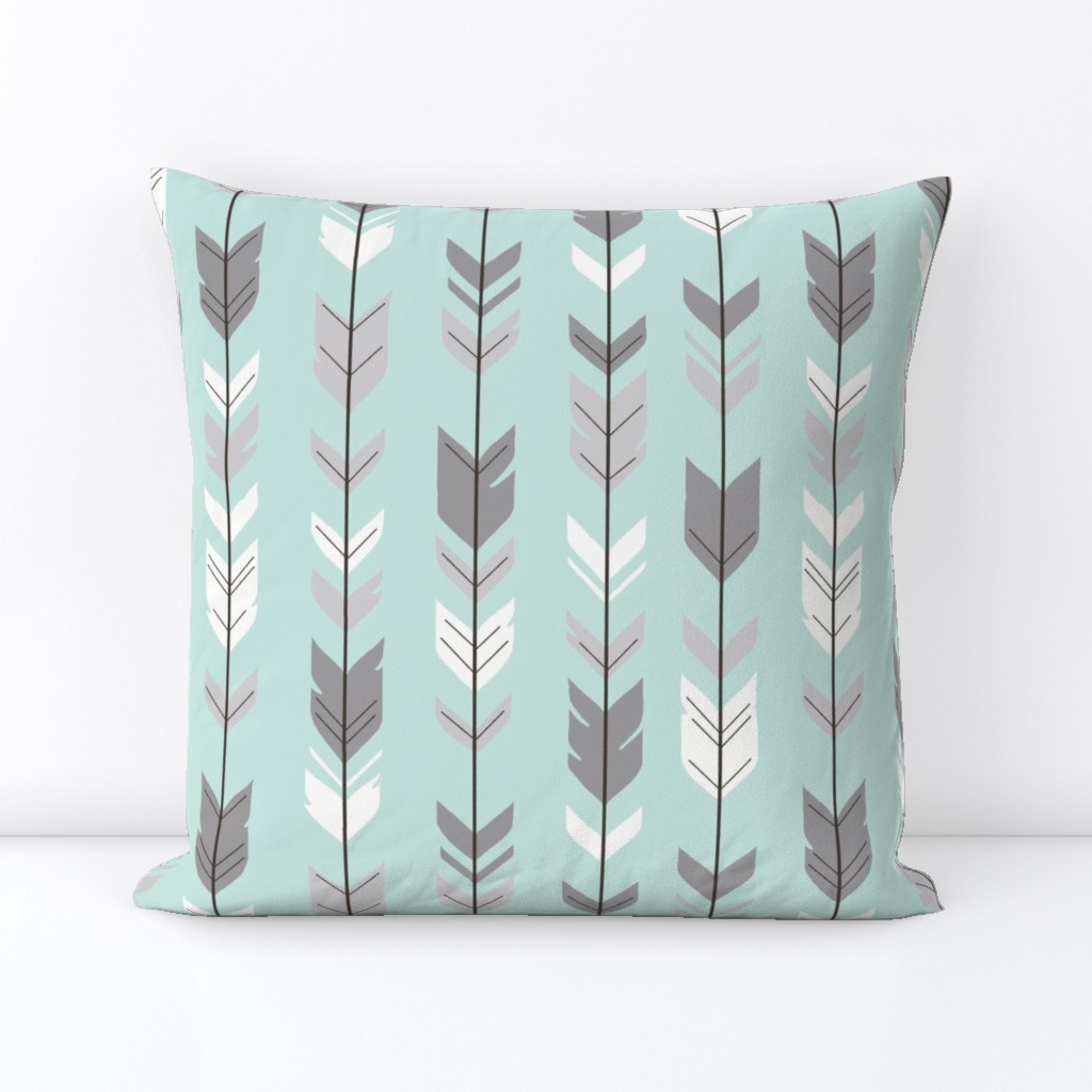 Arrow Feathers_Mint/Grey/Off-White