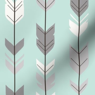 Arrow Feathers_Mint/Grey/Off-White