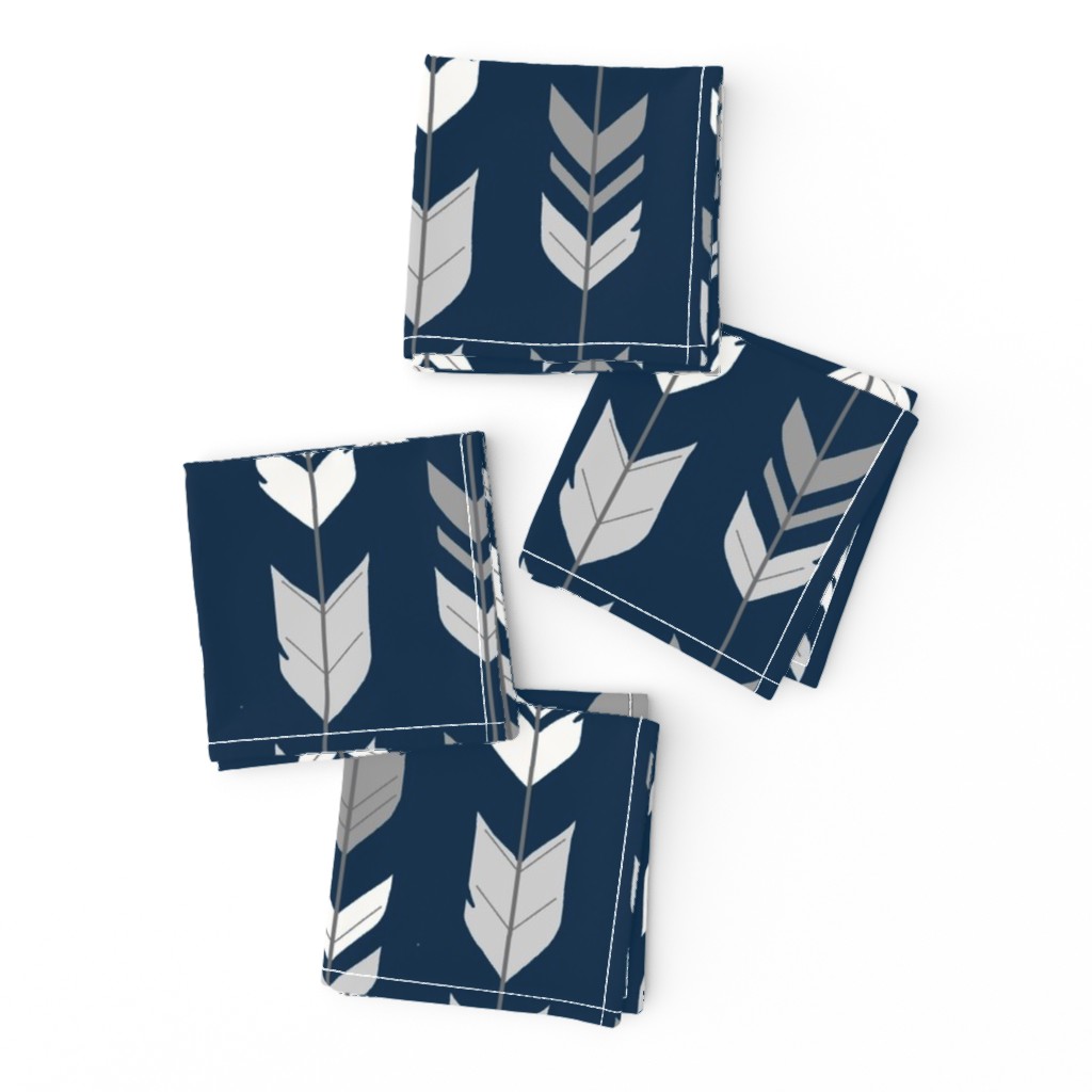 Arrow Feather-navy/greys