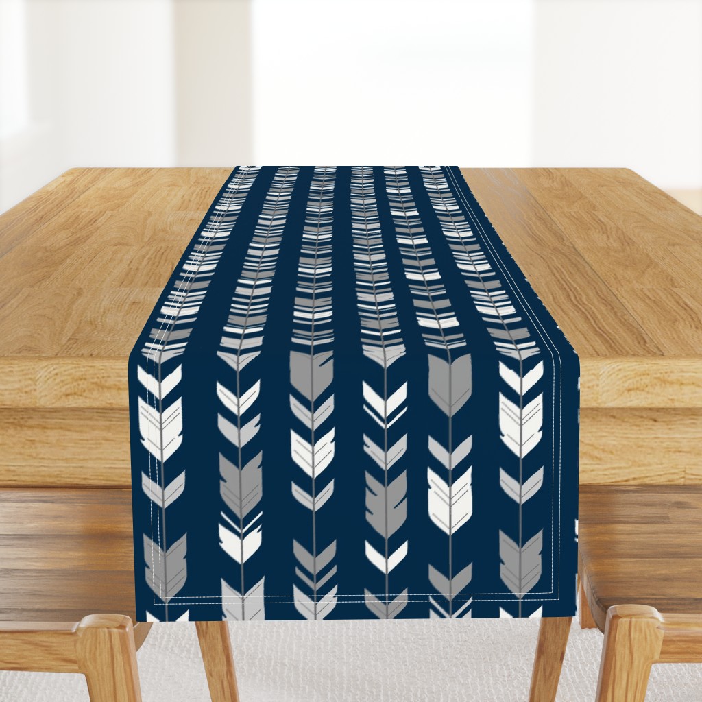 Arrow Feather-navy/greys