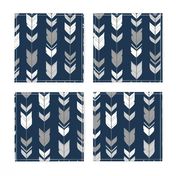 Arrow Feather-navy/greys