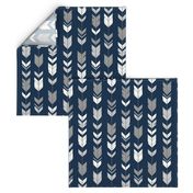 Arrow Feather-navy/greys