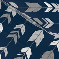 Arrow Feather-navy/greys