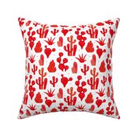 Cactus summer garden and succulent cacti plants for summer cool scandinavian style gender neutral red