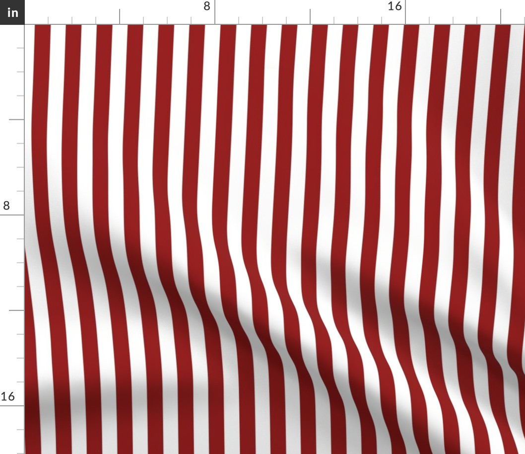 Vertical Stripes // Nautical Red