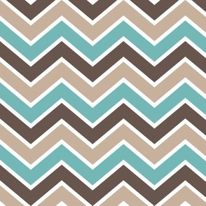 ZigZag Coordinate // Saddle Brown, Tan, Gulf Green