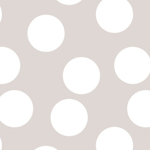 Large geometric circle abstract white dots confetti gray gender neutral
