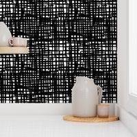 Raw black and white strokes and lines trendy scandinavian style raster