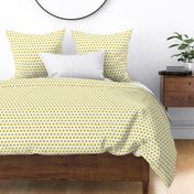 Gender neutral yellow mustard cross and abstract plus sign geometric grunge brush strokes scandinavian style print SMALL