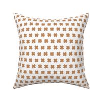 Gender neutral brown cross and abstract plus sign geometric grunge brush strokes scandinavian style print SMALL