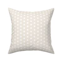 White Polka Dots on Cream