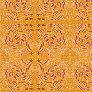 Swirling Spots-Orange Sherbet