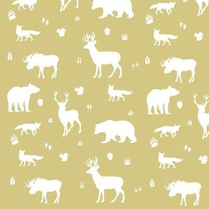 woodland animals // gold