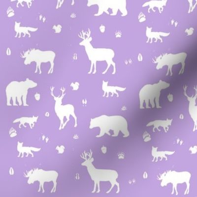 woodland animals // lilac