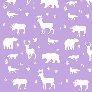 woodland animals // lilac