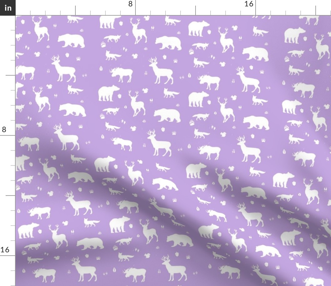 woodland animals // lilac