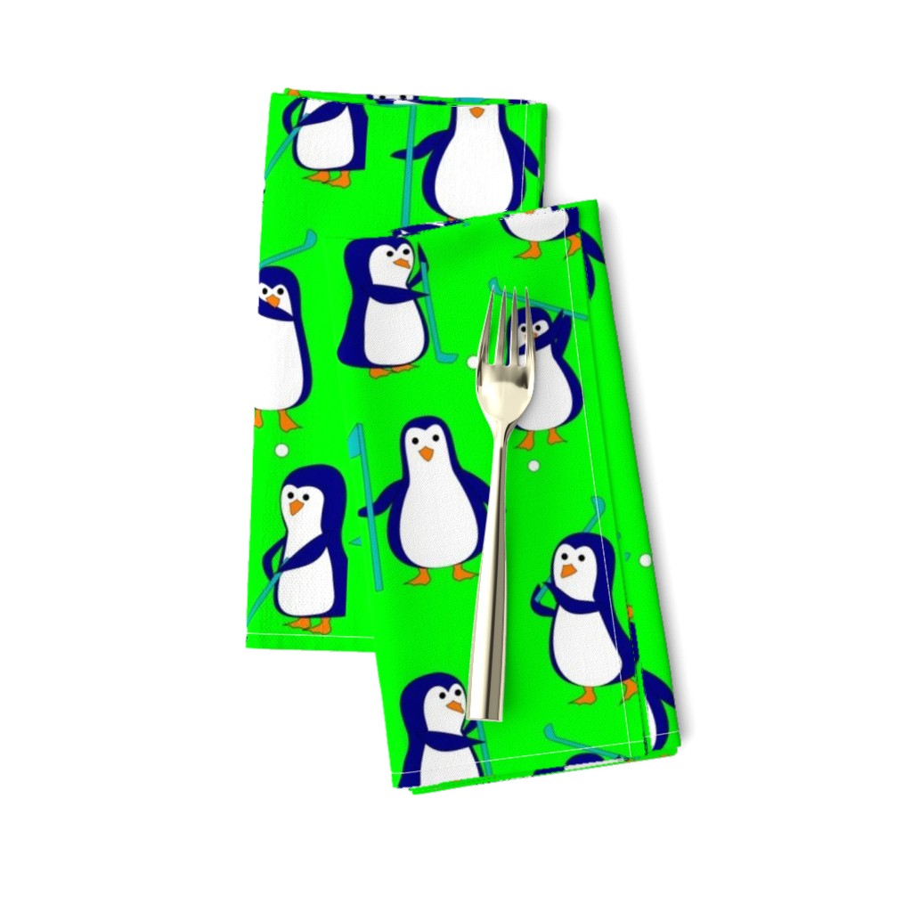 penguin golfers green