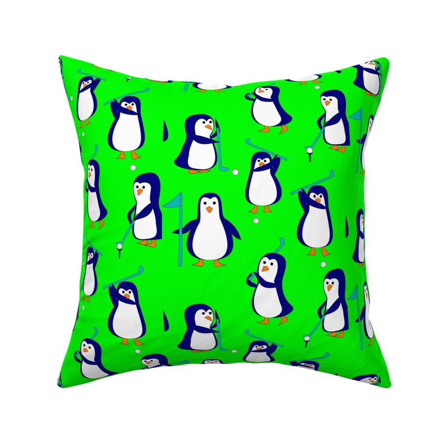 penguin golfers green