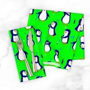 penguin golfers green