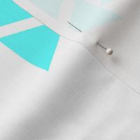 Mod teal triangles w/white
