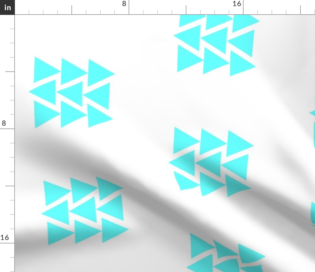 Mod teal triangles w/white