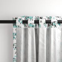 Elephants Geometric with Triangles Mint green