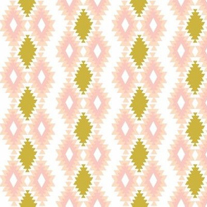 Southwestern Aztec - Gold, Blush, Peach