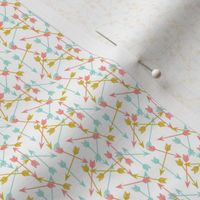 arrows // coral mint mustard tiny size mini print