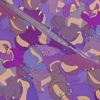 Laughing Hippos - Purples