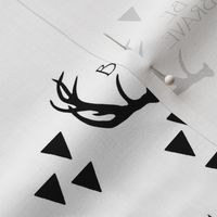 be brave antlers // black on white
