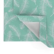 Feathers on mint