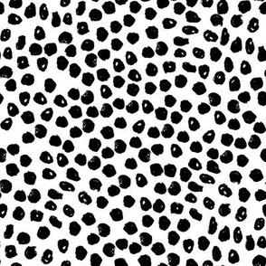 dots // inky hand-drawn spots dots black and white kids trendy nursery print
