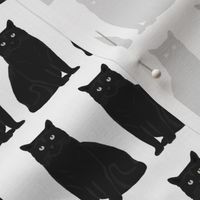 cat black and white cat lady cat head cute cat fabric