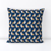 corgi dog pet puppy dogs corgis cute navy blue corgi fabric