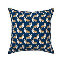 corgi dog pet puppy dogs corgis cute navy blue corgi fabric