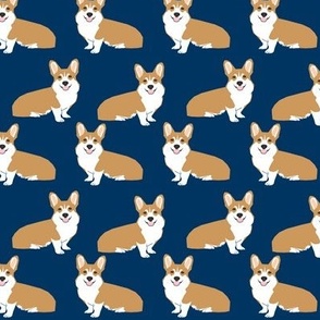 corgi dog pet puppy dogs corgis cute navy blue corgi fabric