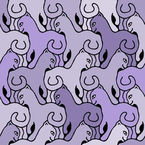 Happy Lavender Cats - small