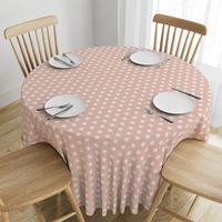 White Polka Dots on Peach - Large