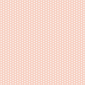 White Polka Dots on Peach - Small