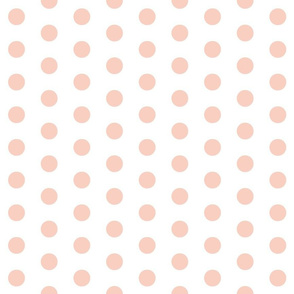 Peach Polka Dots - Large