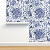 Blue and white floral