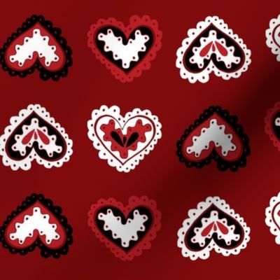 Red Cookie-Cutter Hearts