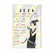 2018 Flapper Girl Tea Towel Calendar