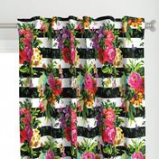 18" Floral Pop Stripes - Large Print