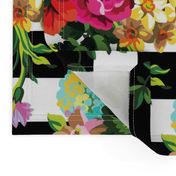 18" Floral Pop Stripes - Large Print