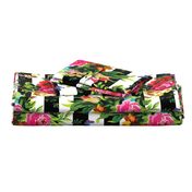 18" Floral Pop Stripes - Large Print