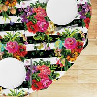 18" Floral Pop Stripes - Large Print