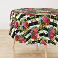 18" Floral Pop Stripes - Large Print