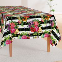 18" Floral Pop Stripes - Large Print